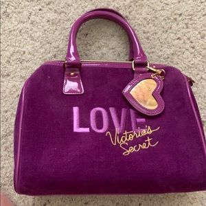 Victoria’s Secret Purple Velvet Bowling Bag